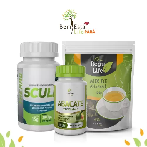 SCULP THERMO EMAGRECEDOR - CHÁ REGU LIFE - ABACATE 30 CAPSULAS