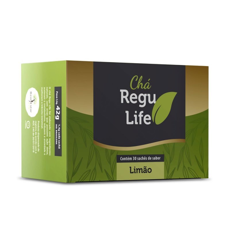 CHÁ REGU LIFE 30 SACHET  SABOR LIMÃO 