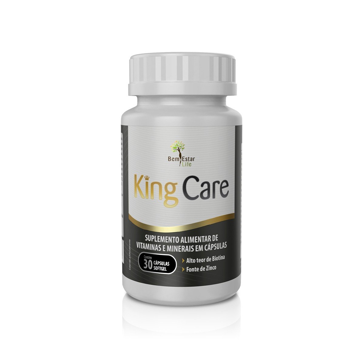 KING CARE suplemento vitamínico cabelo, barba e unha. 